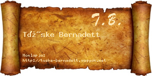 Tüske Bernadett névjegykártya