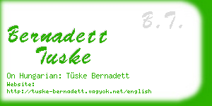 bernadett tuske business card