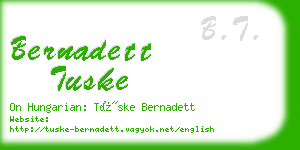 bernadett tuske business card